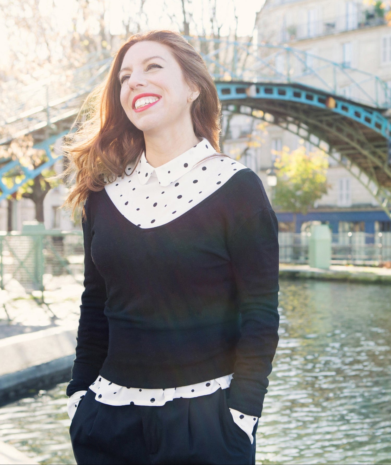 The author on Canal St. Martin in Paris